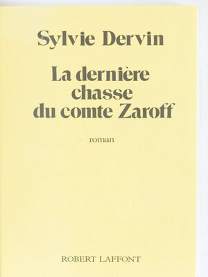cover image of La Dernière Chasse du comte Zaroff